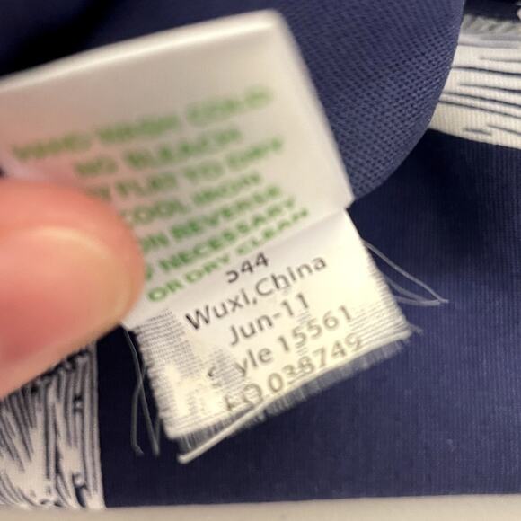 Lilly Pulitzer Joanie Sheath Dress Navy Blue Size Small Nautical Tassels Rope - Picture 16 of 16